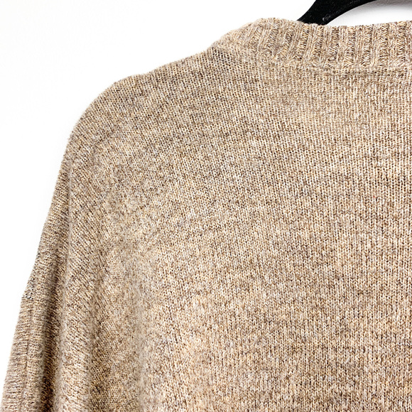 Long Sleeve Brown Knit Crewneck Sweater - Picture 7 of 8
